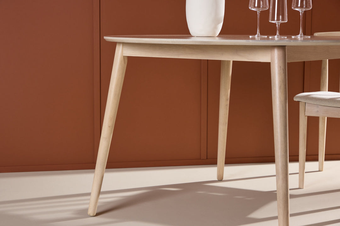 Venture Home Flora Dining Table ø120 - Whitewash / Veneer