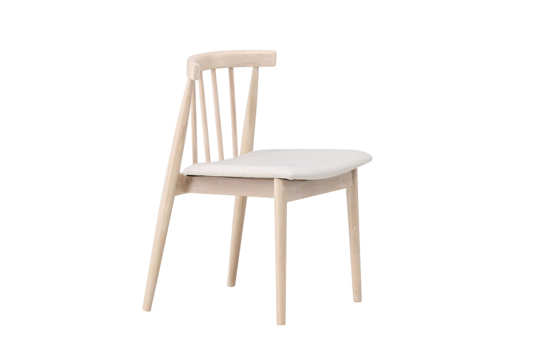 Venture Home Flora Dining Chair 2-pack - Whitewash Legs / Beige Fabric