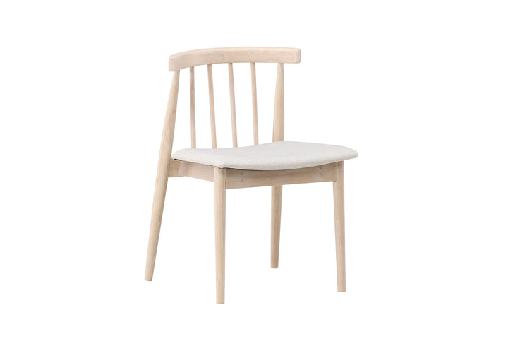 Venture Home Flora Dining Chair 2-pack - Whitewash Legs / Beige Fabric