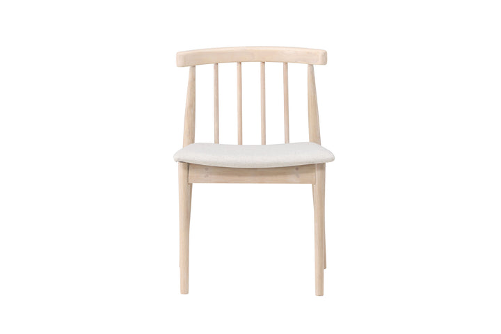 Venture Home Flora Dining Chair 2-pack - Whitewash Legs / Beige Fabric