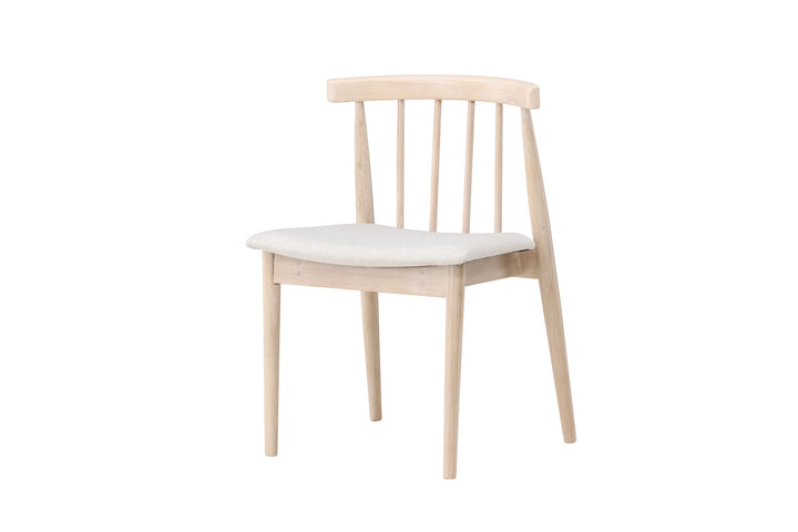 Venture Home Flora Dining Chair 2-pack - Whitewash Legs / Beige Fabric
