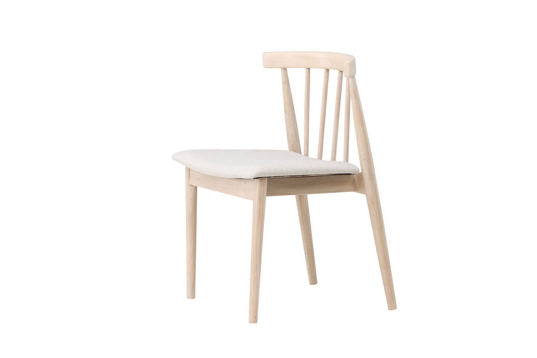 Venture Home Flora Dining Chair 2-pack - Whitewash Legs / Beige Fabric