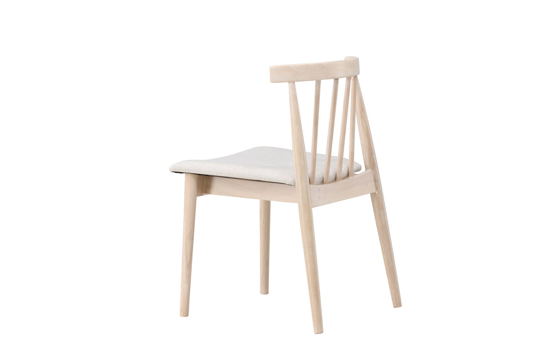 Venture Home Flora Dining Chair 2-pack - Whitewash Legs / Beige Fabric