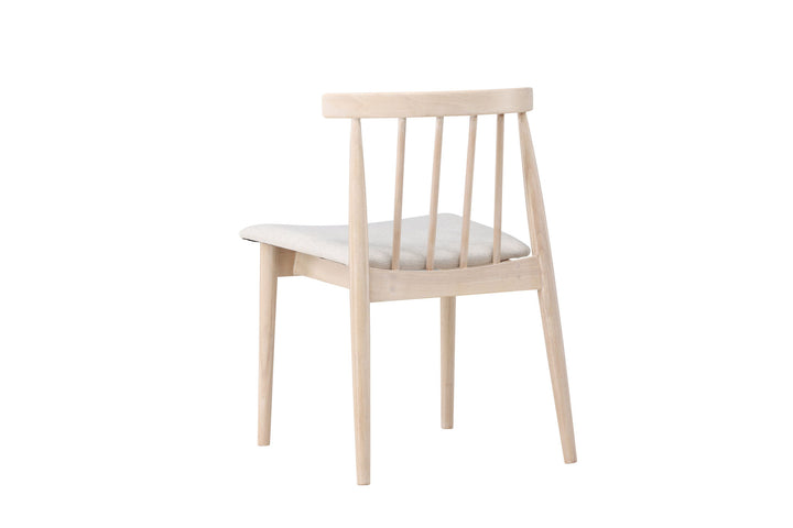Venture Home Flora Dining Chair 2-pack - Whitewash Legs / Beige Fabric