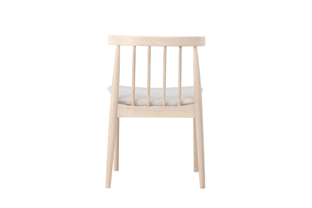 Venture Home Flora Dining Chair 2-pack - Whitewash Legs / Beige Fabric