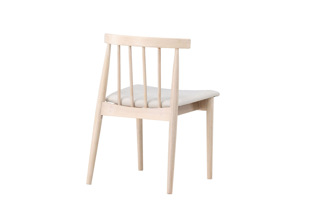 Venture Home Flora Dining Chair 2-pack - Whitewash Legs / Beige Fabric