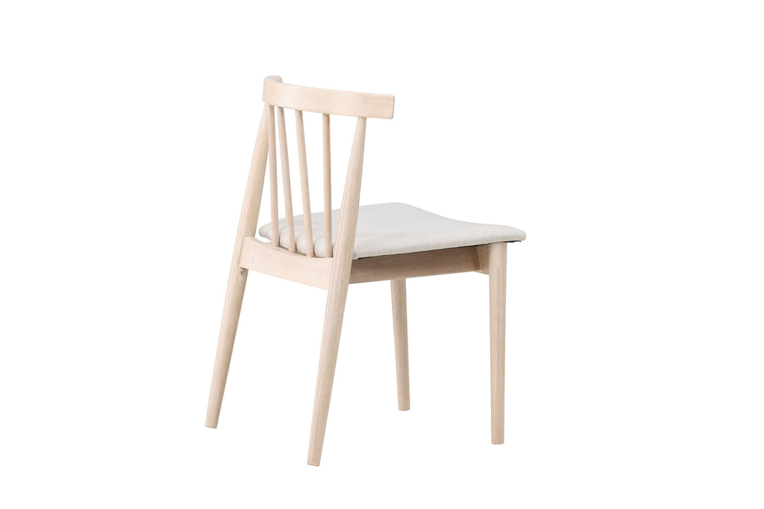 Venture Home Flora Dining Chair 2-pack - Whitewash Legs / Beige Fabric
