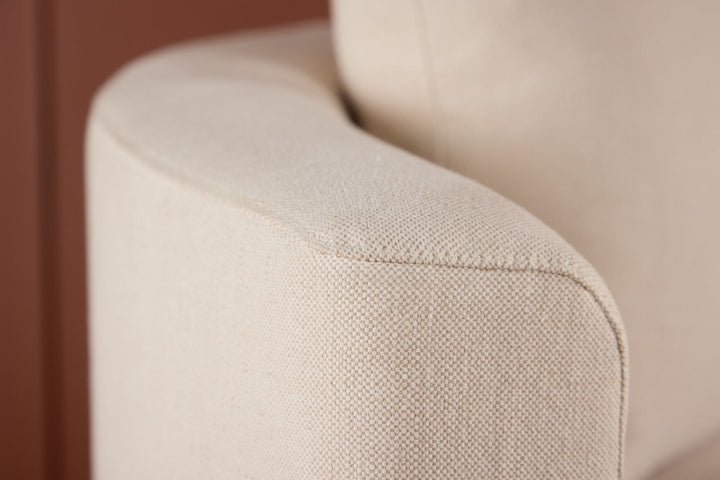 Venture Home Kelso Sofa ⌀150 - Wood/ Beige Linen