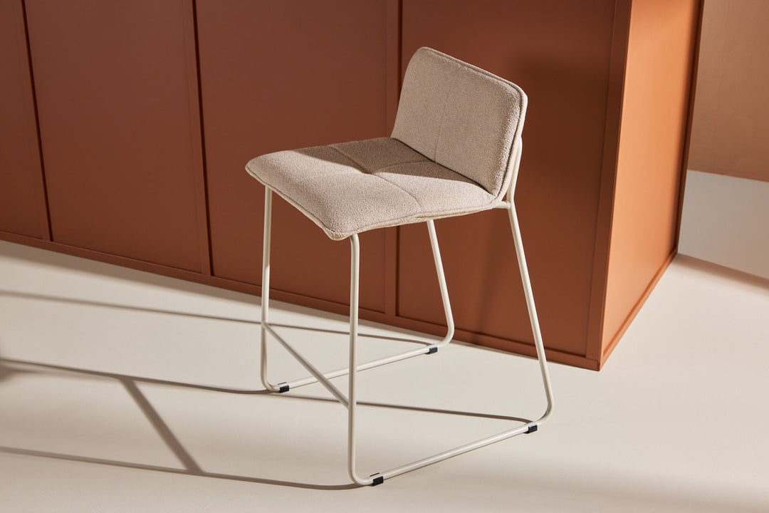 Venture Home Bisbee Bar Chair 2-pack - Beige/ Beige boucle