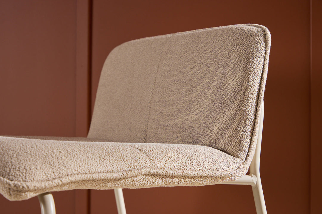 Venture Home Bisbee Bar Chair 2-pack - Beige/ Beige boucle