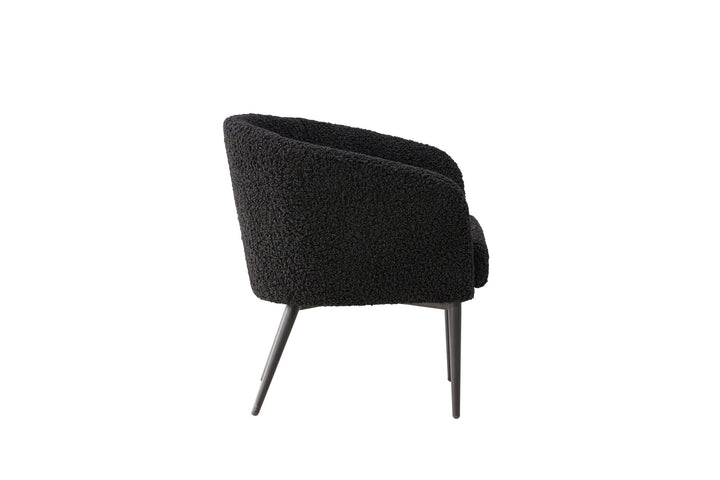 Venture Home Fluffy Armchair - Black / Black Teddy