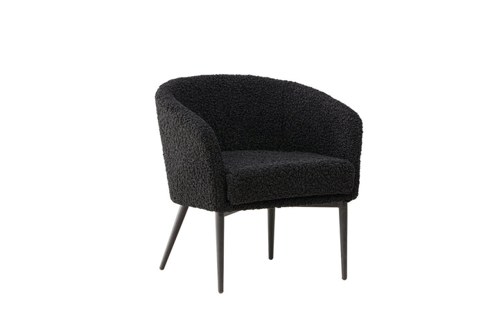 Venture Home Fluffy Armchair - Black / Black Teddy