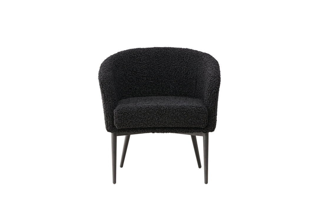 Venture Home Fluffy Armchair - Black / Black Teddy