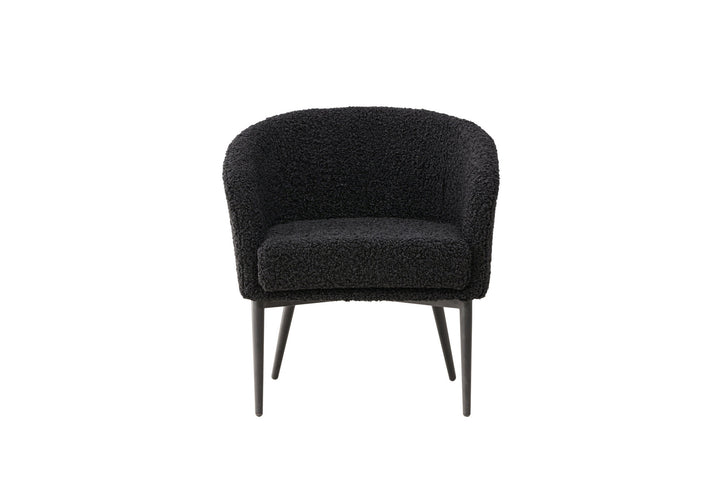 Venture Home Fluffy Armchair - Black / Black Teddy