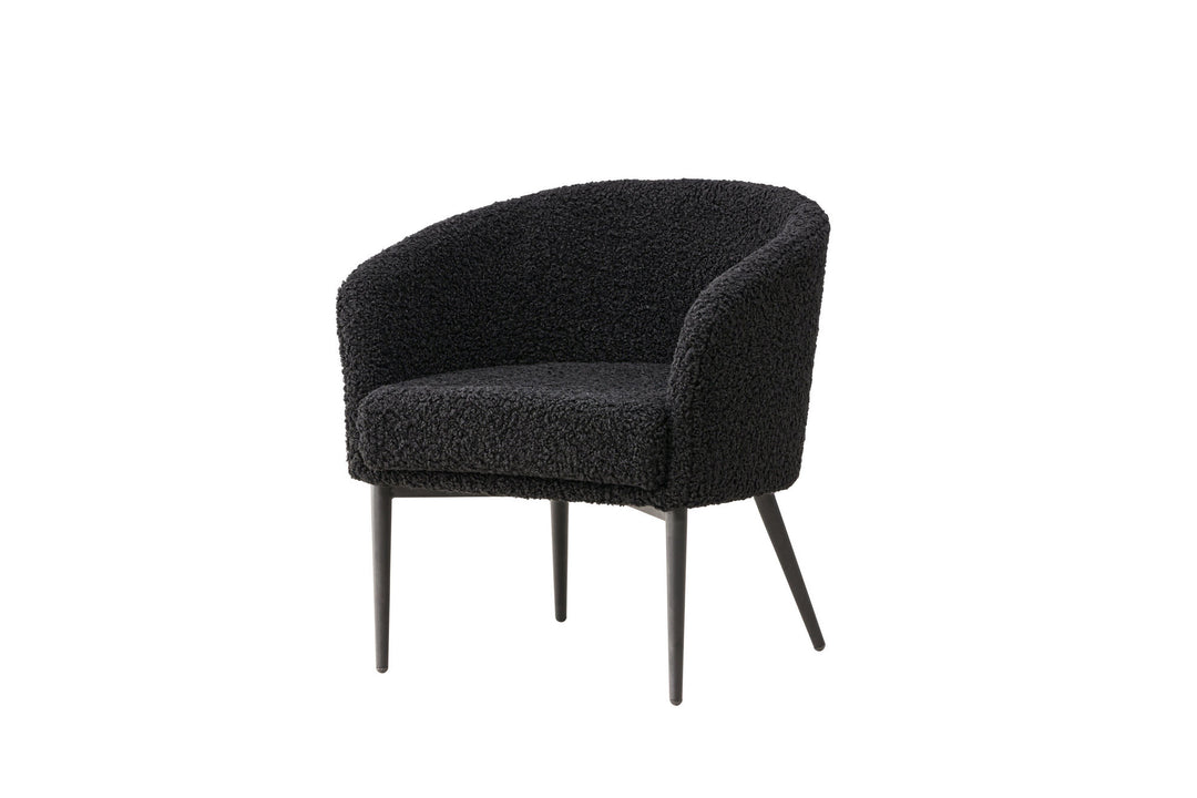 Venture Home Fluffy Armchair - Black / Black Teddy