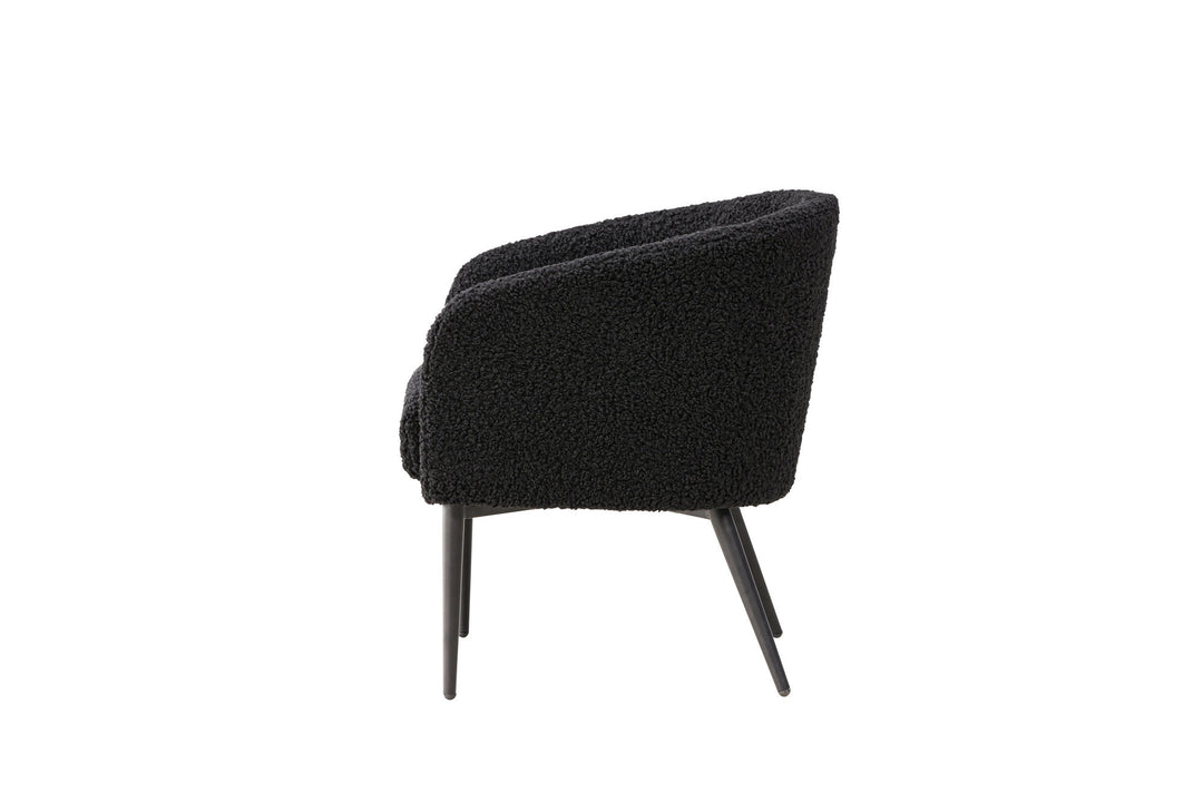 Venture Home Fluffy Armchair - Black / Black Teddy
