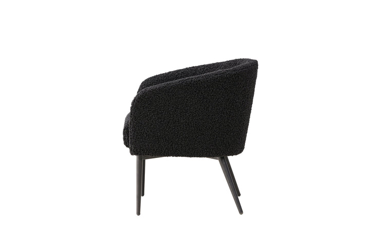 Venture Home Fluffy Armchair - Black / Black Teddy