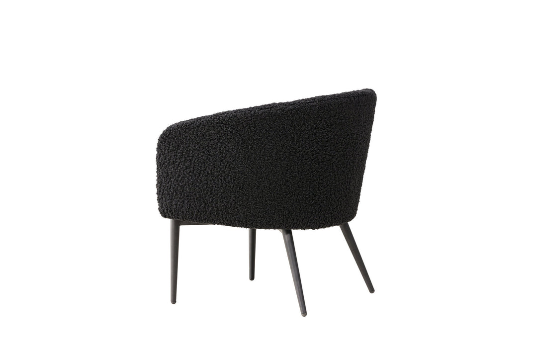 Venture Home Fluffy Armchair - Black / Black Teddy