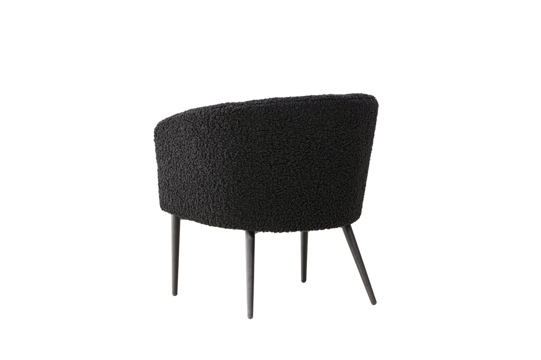 Venture Home Fluffy Armchair - Black / Black Teddy