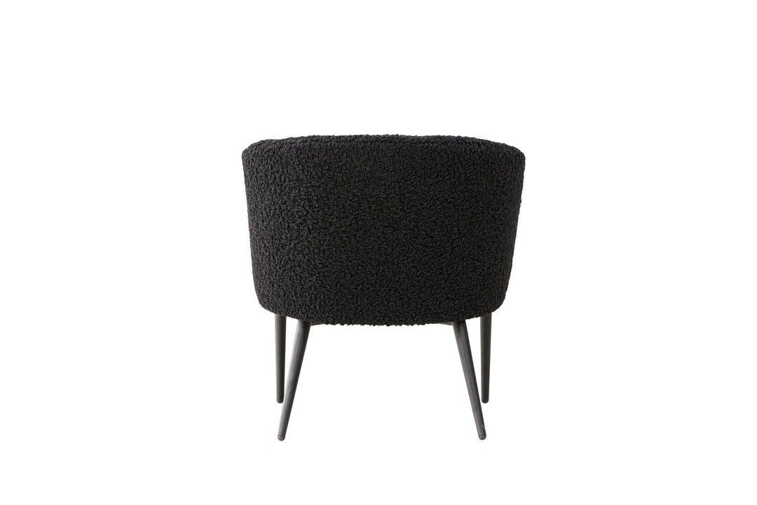 Venture Home Fluffy Armchair - Black / Black Teddy