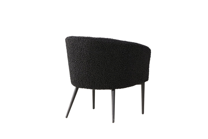 Venture Home Fluffy Armchair - Black / Black Teddy