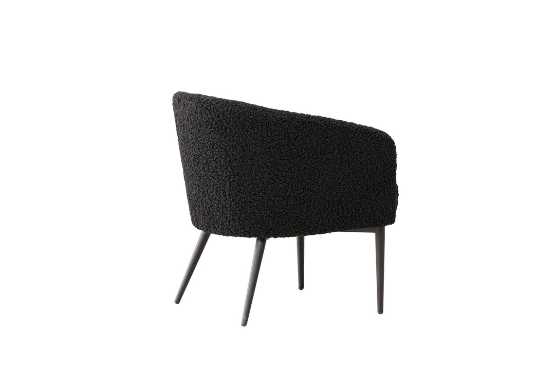 Venture Home Fluffy Armchair - Black / Black Teddy