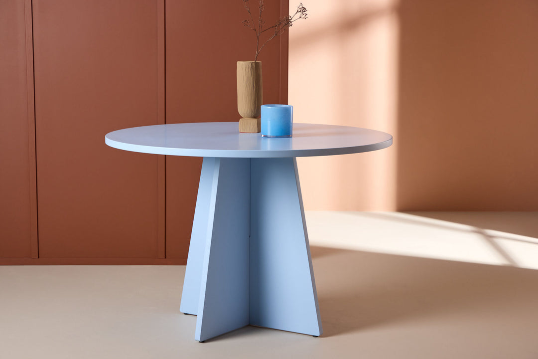 Venture Home Bootcut Dining Table ⌀110 - Baby Blue /