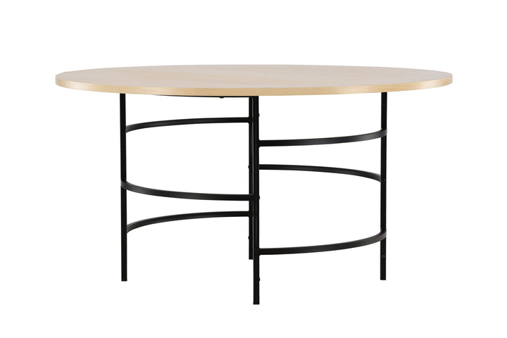 Venture Home Copenhagen Dining Table ⌀140x74 - Whitewash / Black