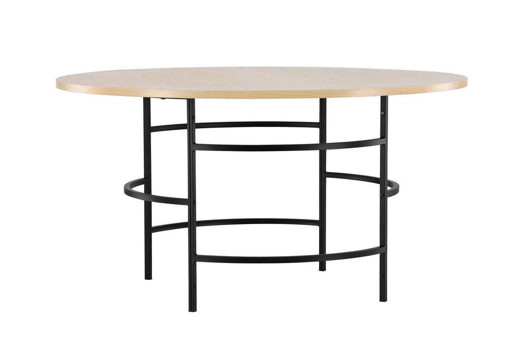 Venture Home Copenhagen Dining Table ⌀140x74 - Whitewash / Black