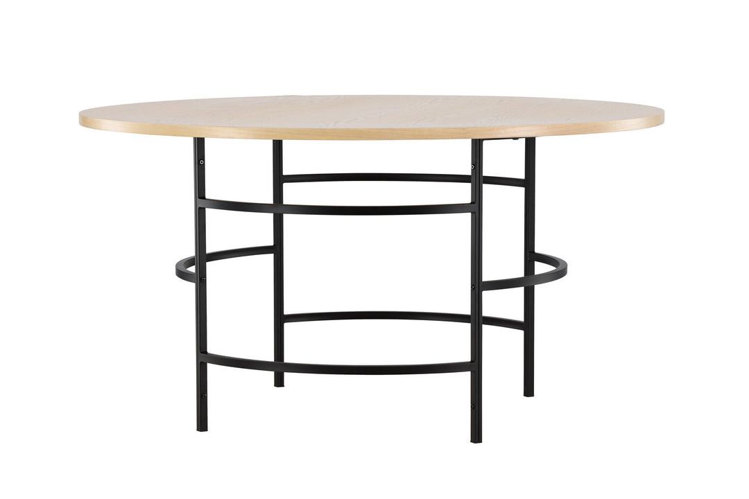 Venture Home Copenhagen Dining Table ⌀140x74 - Whitewash / Black