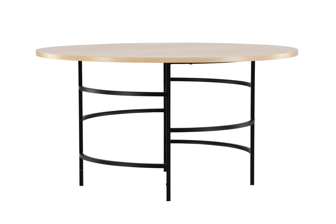 Venture Home Copenhagen Dining Table ⌀140x74 - Whitewash / Black