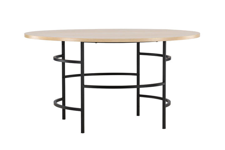 Venture Home Copenhagen Dining Table ⌀140x74 - Whitewash / Black