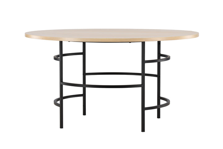 Venture Home Copenhagen Dining Table ⌀140x74 - Whitewash / Black