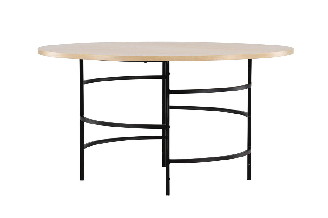 Venture Home Copenhagen Dining Table ⌀140x74 - Whitewash / Black