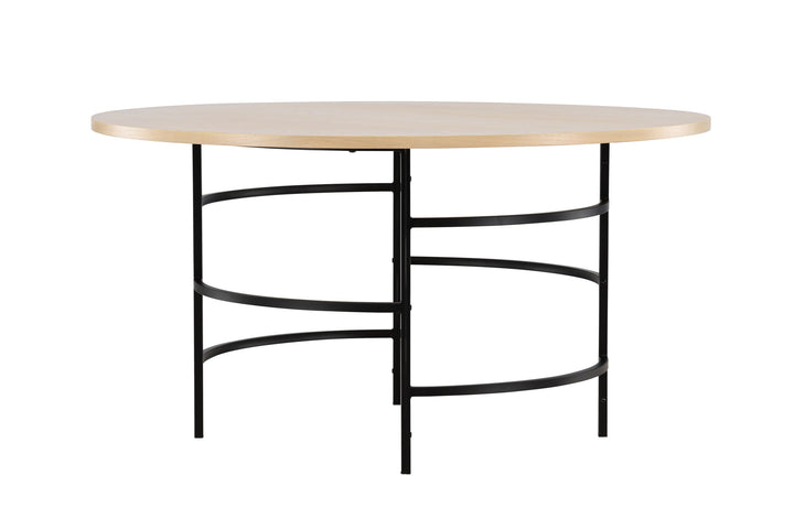Venture Home Copenhagen Dining Table ⌀140x74 - Whitewash / Black