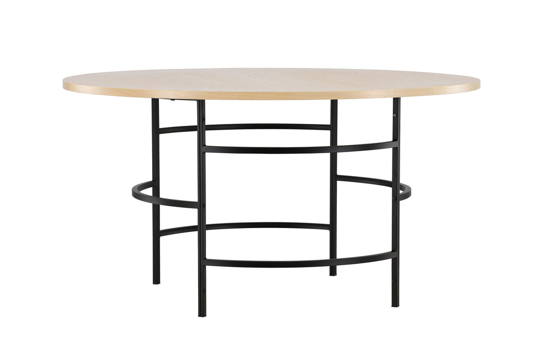 Venture Home Copenhagen Dining Table ⌀140x74 - Whitewash / Black