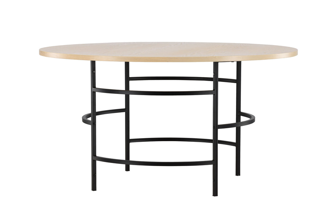 Venture Home Copenhagen Dining Table ⌀140x74 - Whitewash / Black