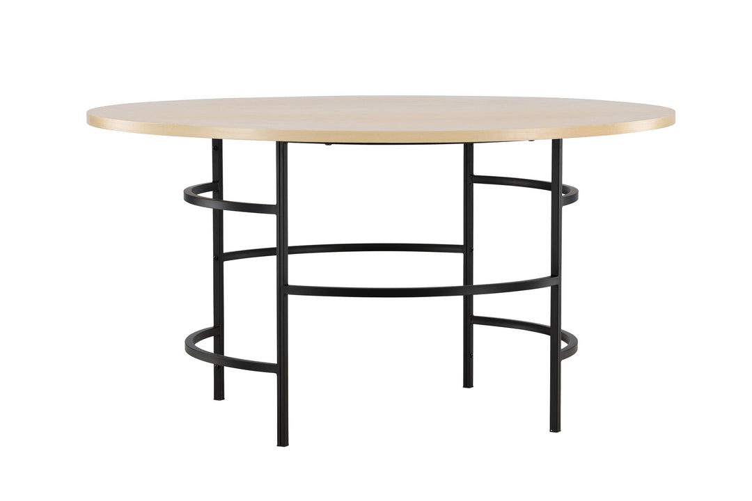 Venture Home Copenhagen Dining Table ⌀140x74 - Whitewash / Black
