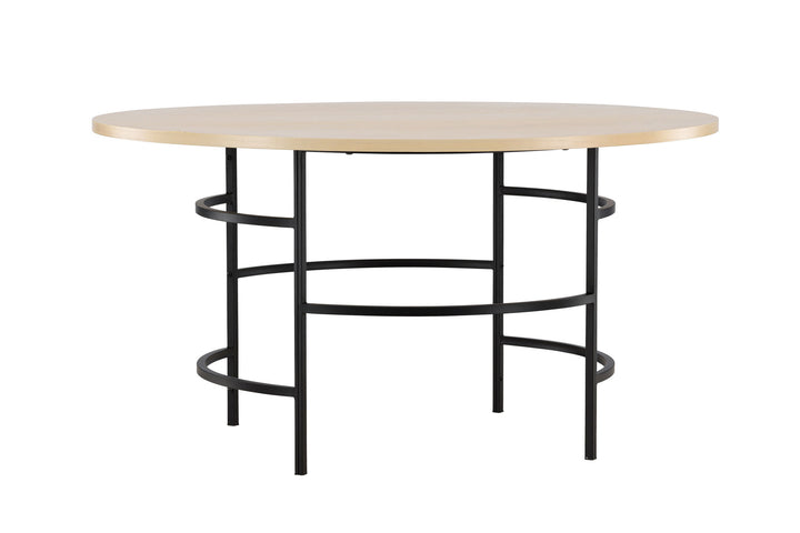 Venture Home Copenhagen Dining Table ⌀140x74 - Whitewash / Black