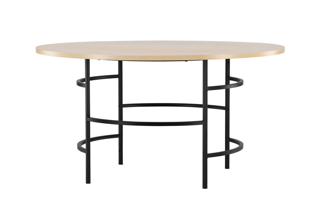 Venture Home Copenhagen Dining Table ⌀140x74 - Whitewash / Black