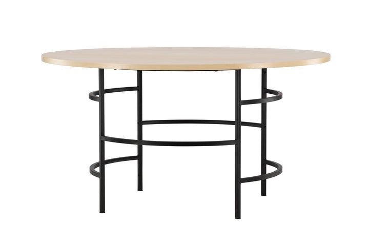 Venture Home Copenhagen Dining Table ⌀140x74 - Whitewash / Black