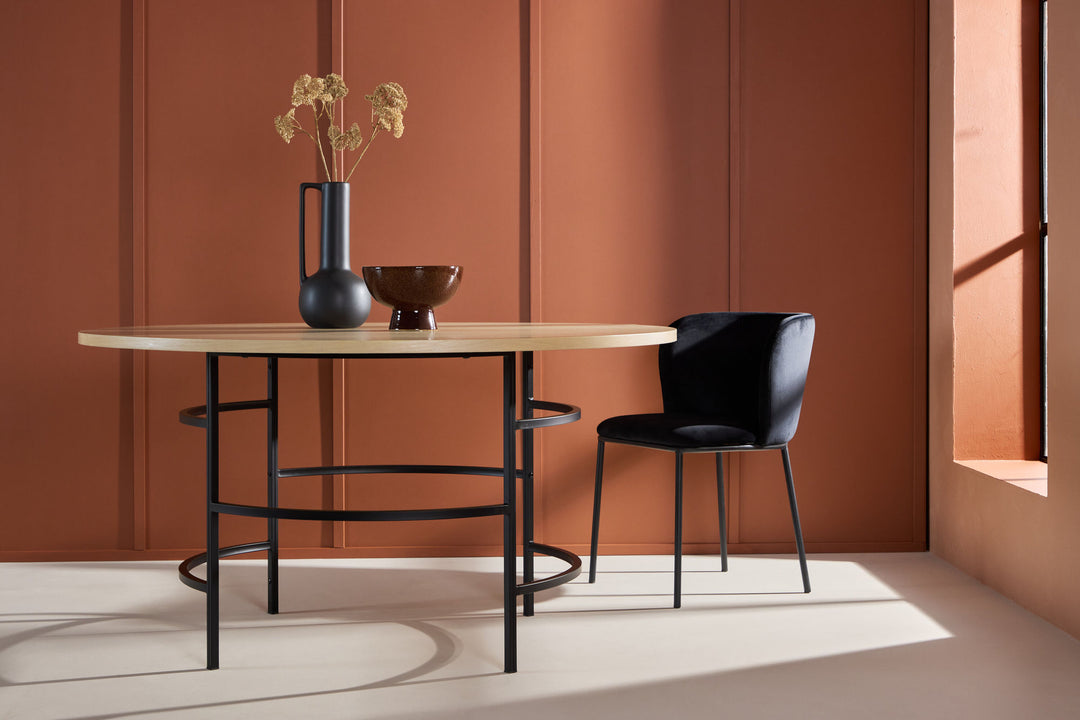 Venture Home Copenhagen Dining Table ⌀140x74 - Whitewash / Black