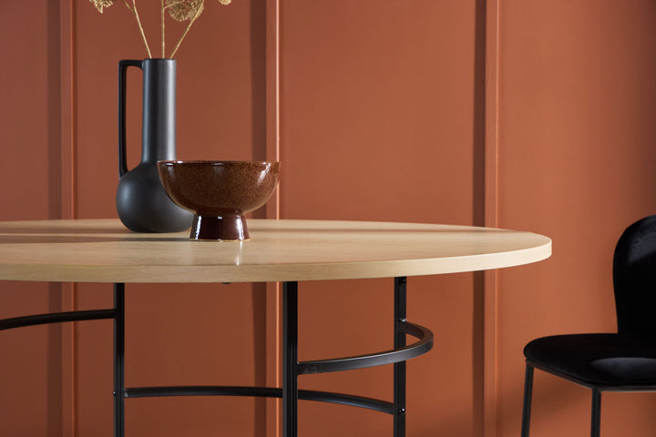 Venture Home Copenhagen Dining Table ⌀140x74 - Whitewash / Black