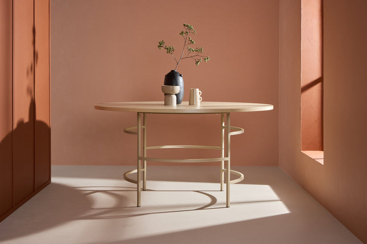 Venture Home Copenhagen Dining Table ⌀140x74  - Whitewash / Beige