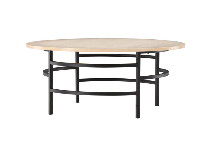 Venture Home Copenhagen Sofa Table ⌀100x42,5 - Whitewash / Black