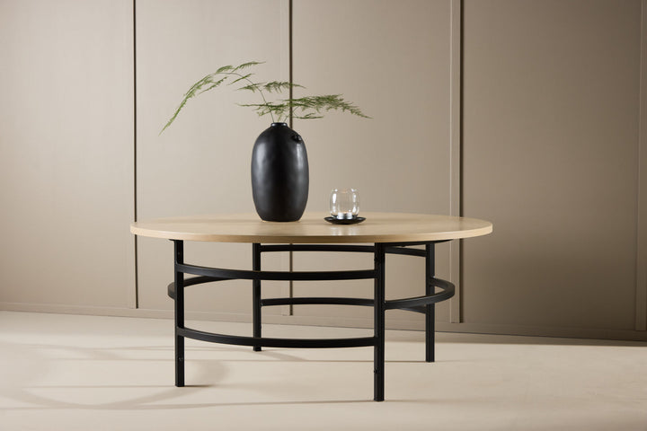 Venture Home Copenhagen Sofa Table ⌀100x42,5 - Whitewash / Black