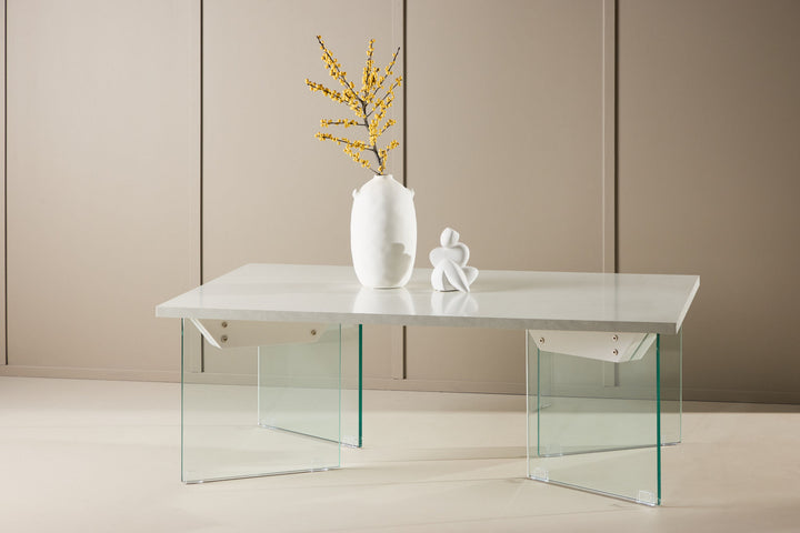 Venture Home Ester Sofa Table 120x80x42 cm - Glass /  Concretelook