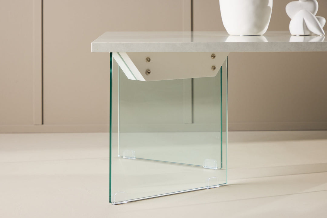 Venture Home Ester Sofa Table 120x80x42 cm - Glass /  Concretelook