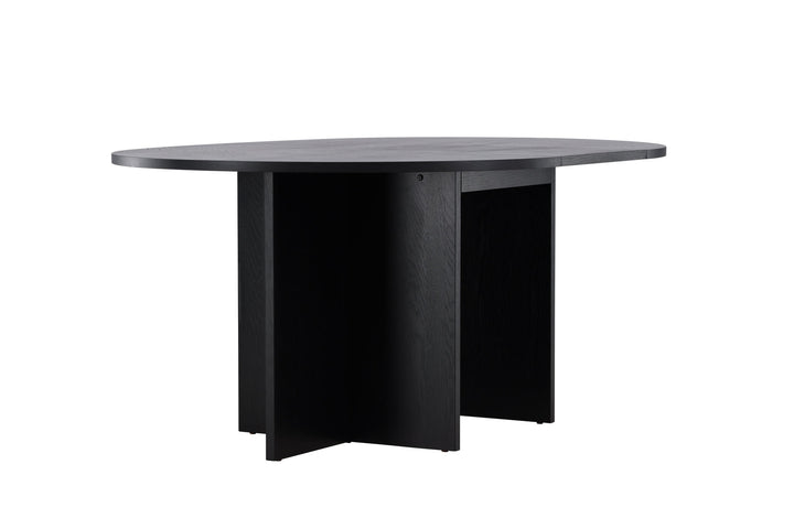 Venture Home Strada Dining Table 120/170 x120x74 cm - Black / Oak Veneer