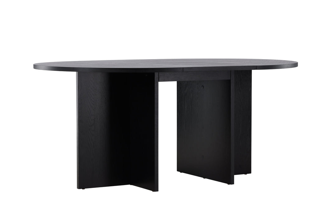 Venture Home Strada Dining Table 120/170 x120x74 cm - Black / Oak Veneer